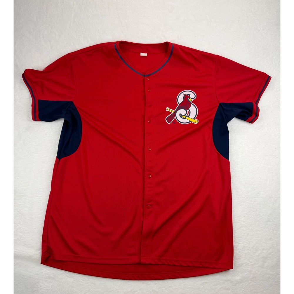Springfield Cardinals Mens XL Red Button Up Baseball Jersey #18 MiLB MiLB Fan